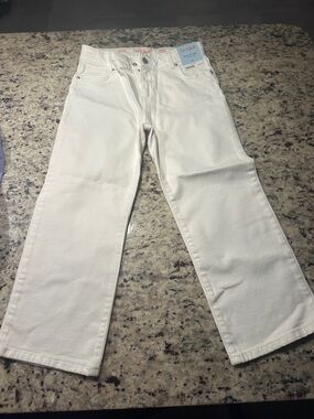 Cat & Jack White Wide-Leg Crop Jeans